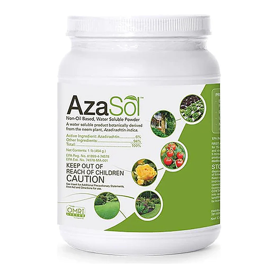 AzaSol neem based water soluble powder, 1 lb jar