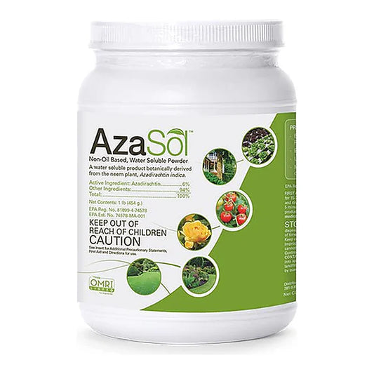 AzaSol neem based water soluble powder, 1 lb jar