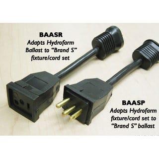 Plug Adapter for Standard Reflector to Hydrofarm Ballast