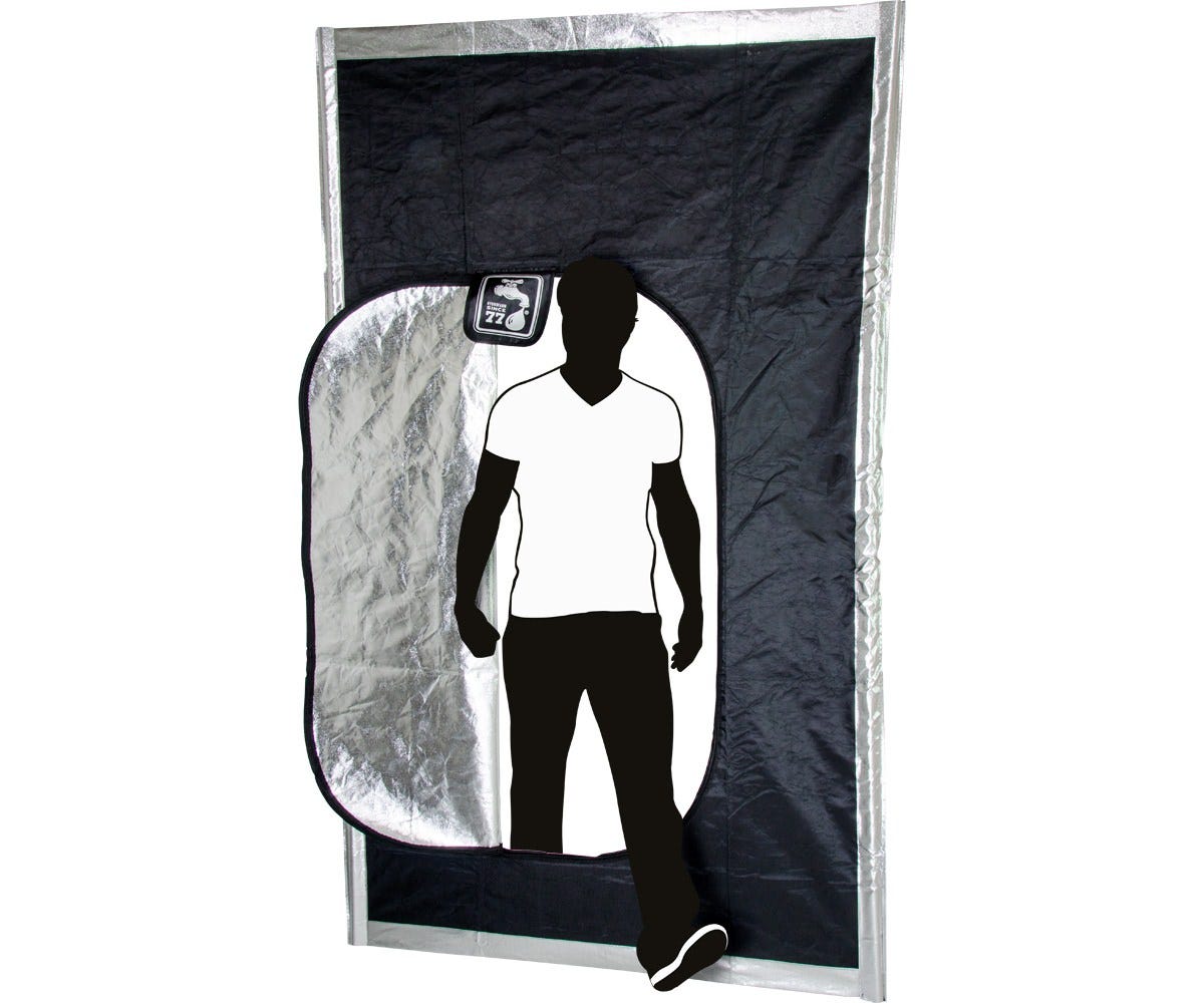 Black Hatch Zipper Door open person