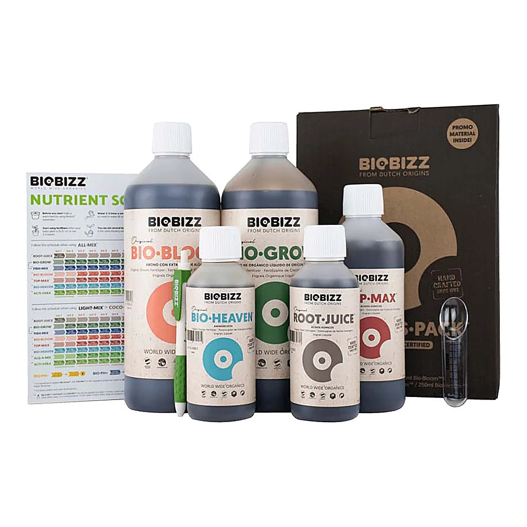 BioBizz Starter Pack nutrient bottles