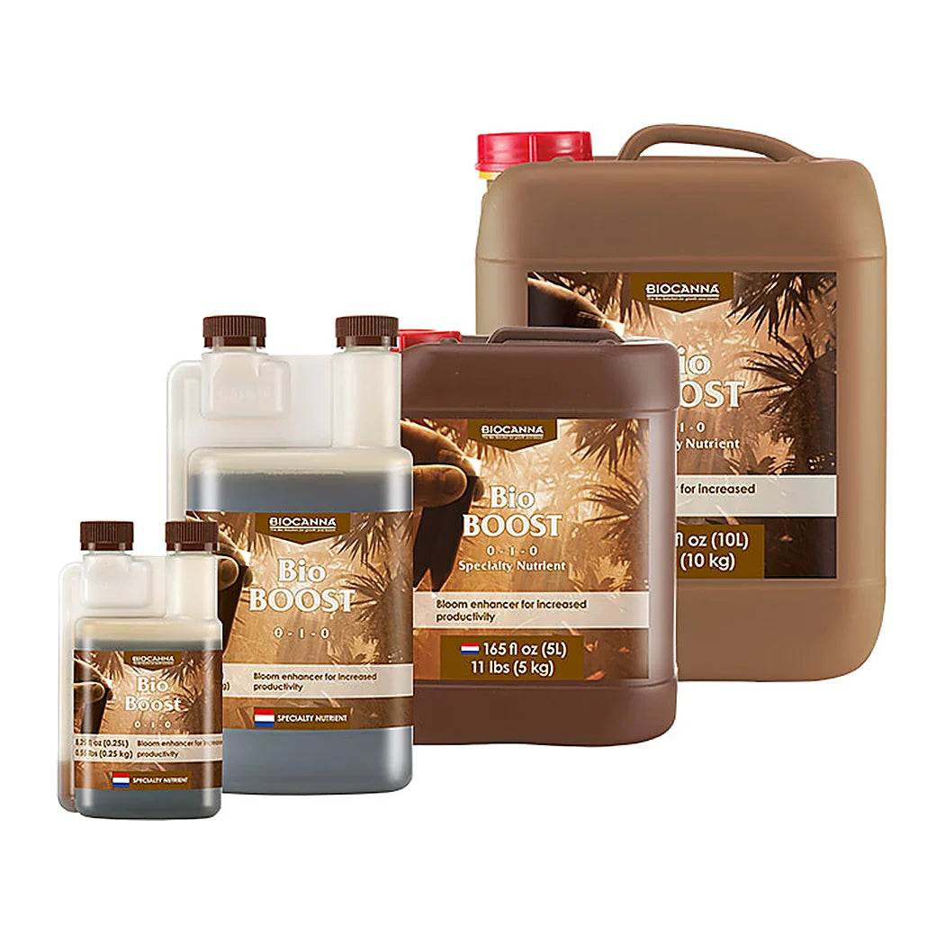 BIOCANNA Bio Boost bloom enhancer in 250 mL, 1 L, 5 L and 10 L containers