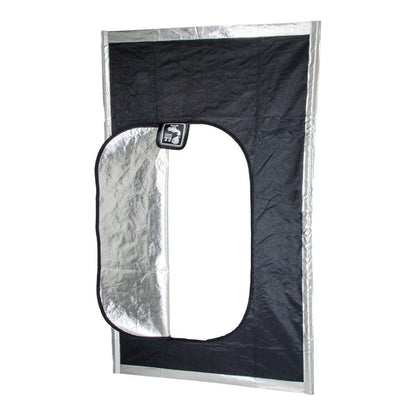 Black Hatch Zipper Door - zipper door, reflective interior