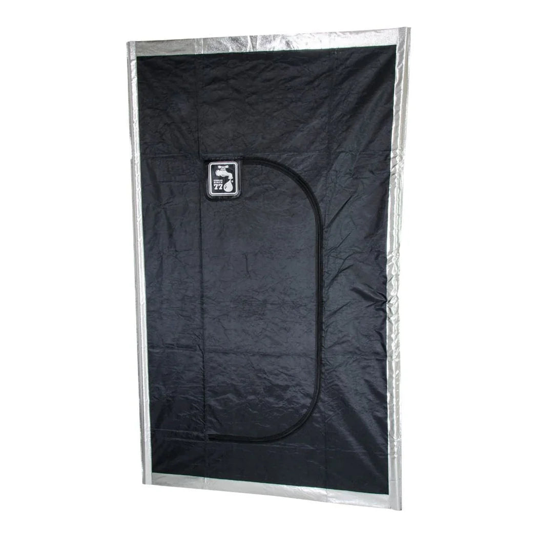 Black Hatch Zipper Door - zipper door, closed