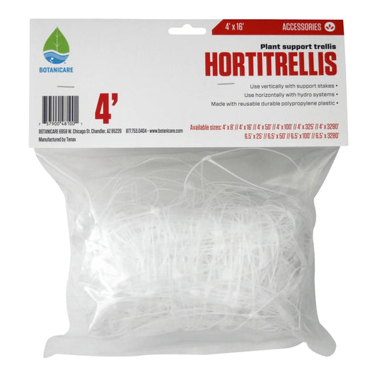 Botanicare Hortitrellis plant support trellis netting, 4 ft x 16 ft retail package