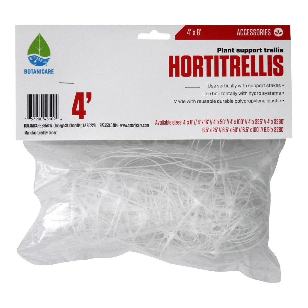 Botanicare Hortitrellis plant support trellis netting, 4 ft x 8 ft retail package