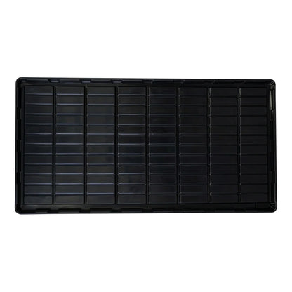 Botanicare pallet rack tray, 4 ft x 8 ft black moulded tray, top view
