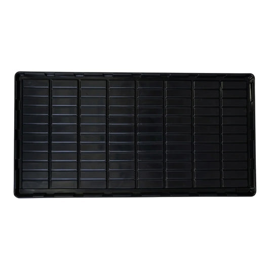 Botanicare pallet rack tray, 4 ft x 8 ft black moulded tray, top view