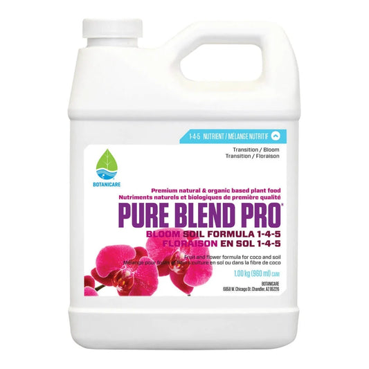 Botanicare Pure Blend Pro Soil 1.5-4-5 -- Quart - Pure Blend Pro Bloom Soil Formula, 1 quart bottle