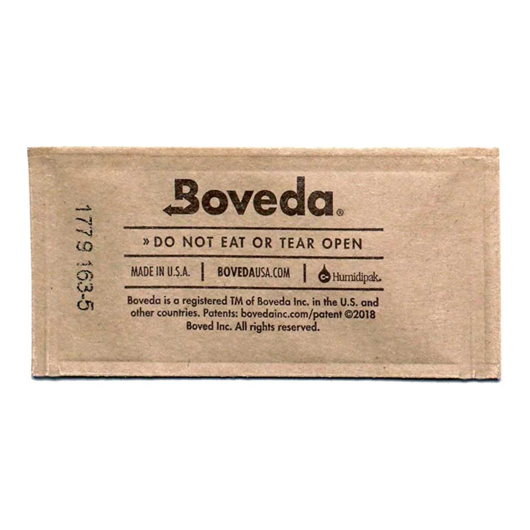 Boveda 1 gram slim pack, back label