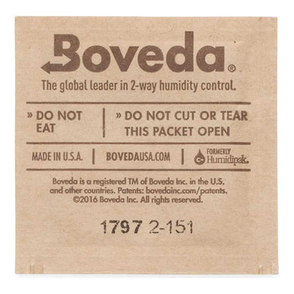 Boveda 1 gram square pack, back label