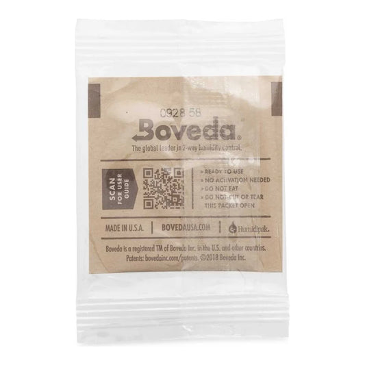 Boveda 4 gram overwrapped pack, back label