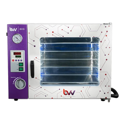 1.9CF ECO Vacuum Oven - 4 Wall Heating, LED display, LED's - 5 Shelves Standard - 1.9CF ECO vacuum oven, front