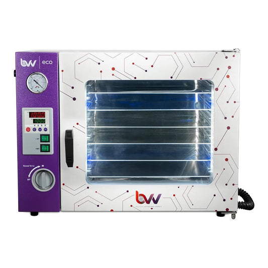 1.9CF ECO Vacuum Oven - 4 Wall Heating, LED display, LED's - 5 Shelves Standard - 1.9CF ECO vacuum oven, front