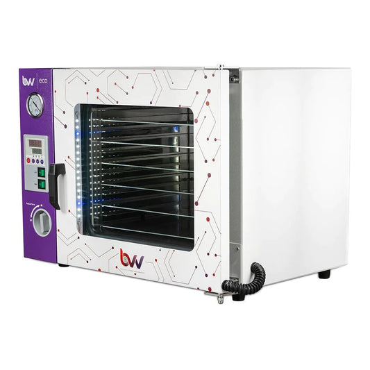 1.9CF ECO Vacuum Oven - 4 Wall Heating, LED display, LED's - 5 Shelves Standard - vacuum oven, angled