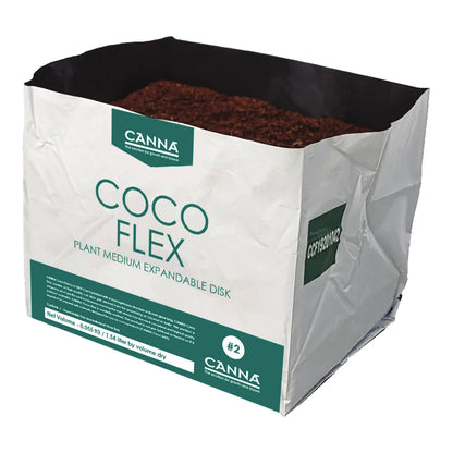 CANNA Coco Flex #2 8 L expandable coco grow bag, expanded and filled with coco pith