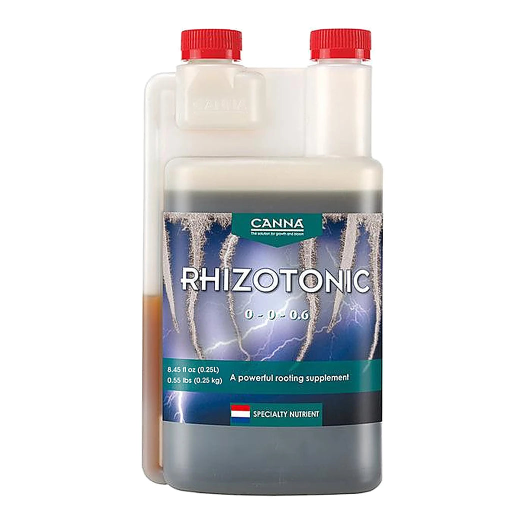 CANNA Rhizotonic 0-0-0.6 root stimulator 250 mL (8.45 fl oz) dosing bottle