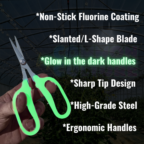 Obsidian Drake Pro Hort Scissors - Non-Stick Fluorine L-Shape Blade - Specifications