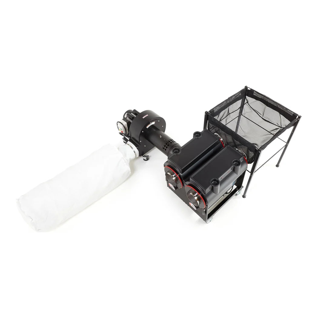 CenturionPro Gladiator hybrid trimmer, angled view with feed hopper