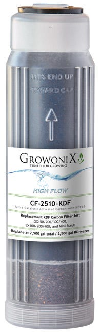 GrowoniX Premium Kdf85/catalytic Carbon Filter 2.5 x 9.75 in