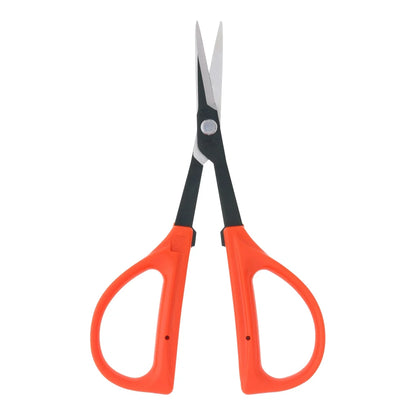 Chikamasa B-300 straight grape scissors with carbon steel blade and orange ABS grip