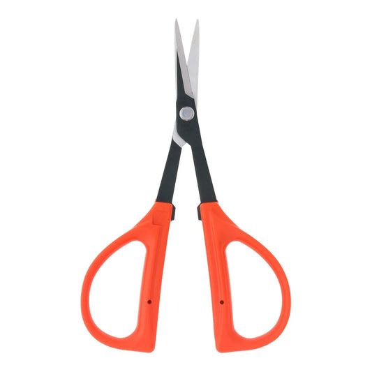 Chikamasa B-300 straight grape scissors with carbon steel blade and orange ABS grip