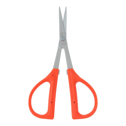 Chikamasa B-300S straight grape scissors with stainless steel blade and orange ABS grip