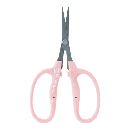 Chikamasa B-500SLFP pink slanted trimming scissors with fluorine-coated stainless steel blade