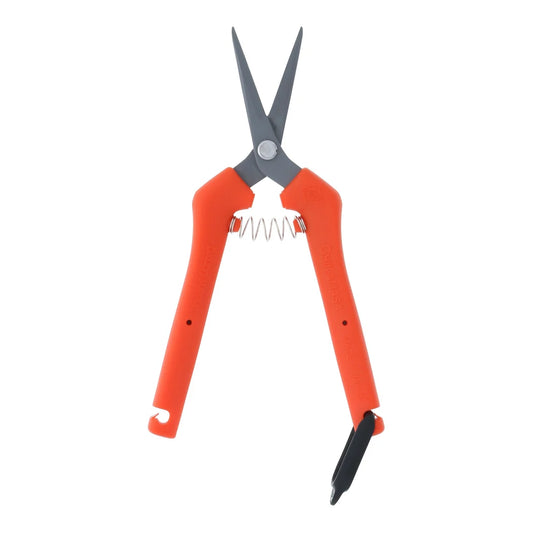 Chikamasa TP-500SF spring-loaded trimming scissors with straight fluorine-coated stainless blade