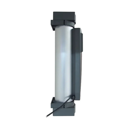 Clean Light Air UV-C purifier, side view showing the aluminium housing and mounting bracket