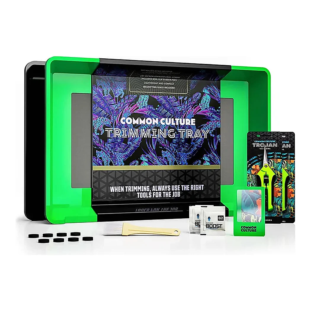 Common Culture Harvest Trim Tray w/ Micron Screen w/ Trojan Scissors Kit - trim tray kit with micron screen and Trojan scissors