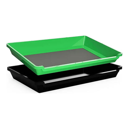 Common Culture Harvest Trim Tray w/ Micron Screen w/ Trojan Scissors Kit - tray and screen, separated