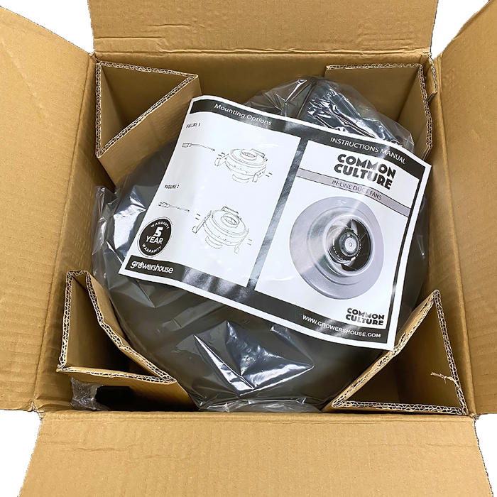 Common Culture Stealth 4 Inch In-Line Duct Exhaust Fan 165 CFM In Box