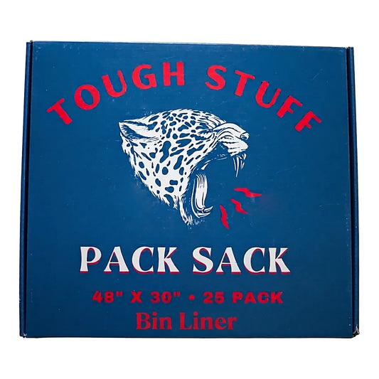 Common Culture Tough Stuff Pack Sack 48" x 30" Bin Liner | Heavy Duty - Tough Stuff Pack Sack 48 x 30 in bin liner, box