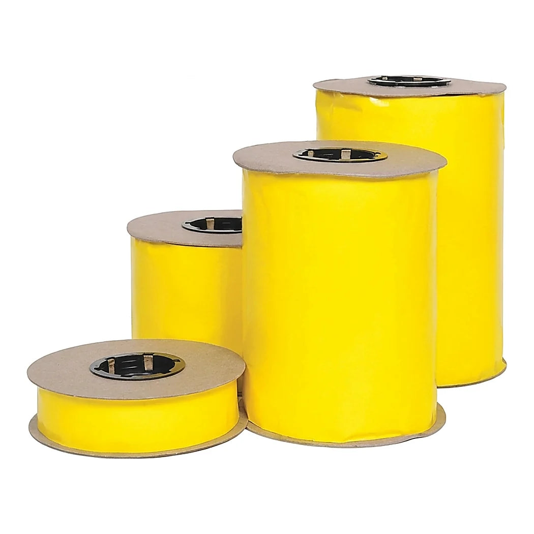 Common Culture yellow sticky glue rolls on cardboard-flanged cores