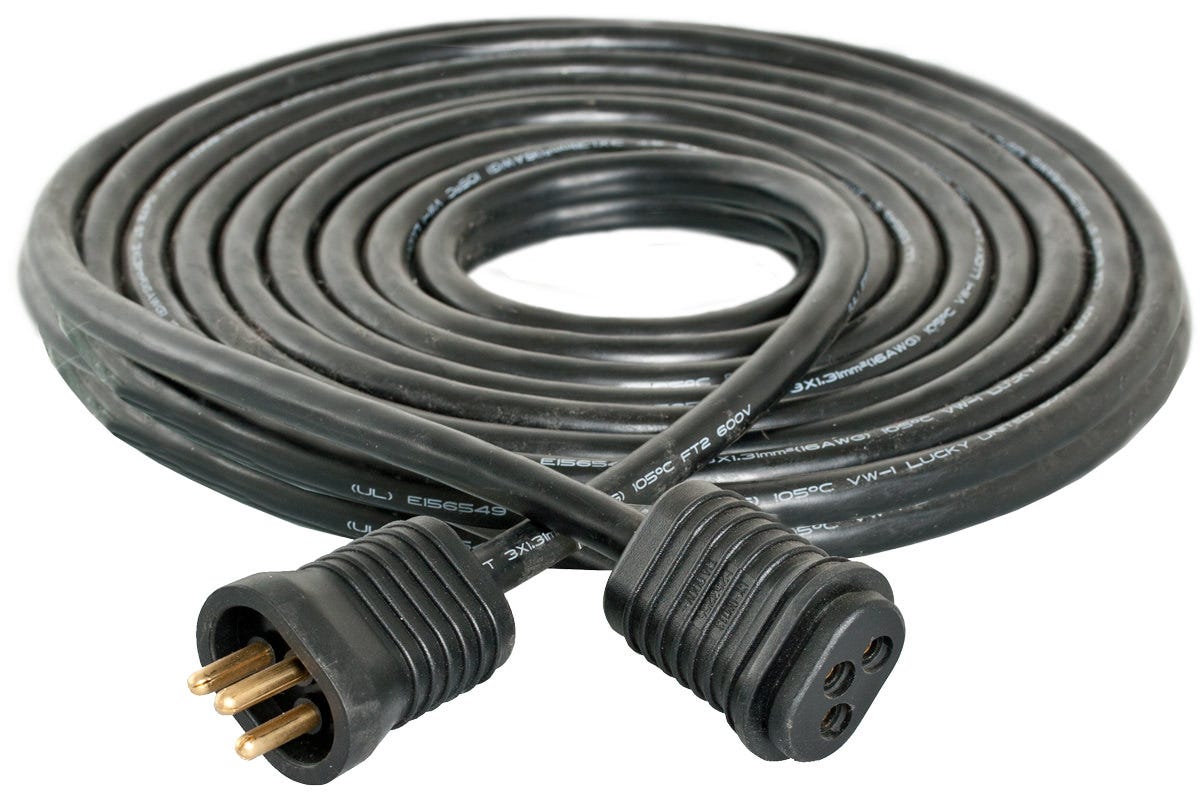 Lock & Seal Lamp Cord Extension - 25 ft