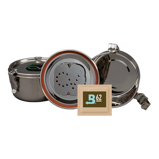 CVault Medium lid detail with silicone seal and Boveda holder