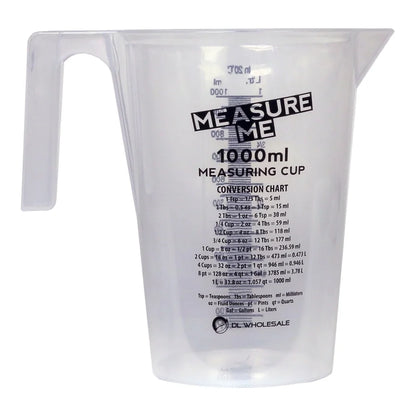 [DLW-GMC] Gro1 Measure Me 1000ml measuring cup with printed conversion chart
