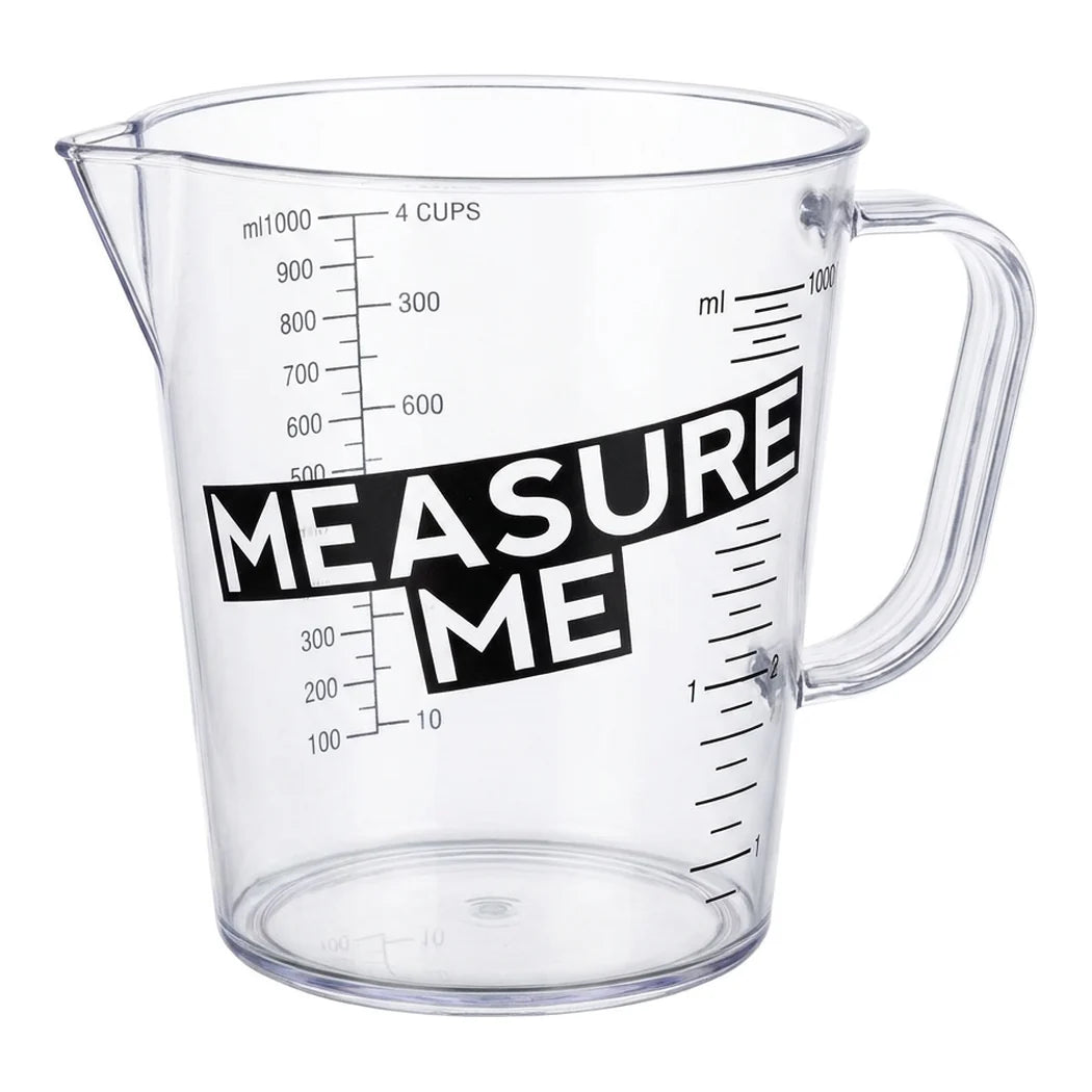 [DLW-GMC] Gro1 Measure Me 1000ml clear measuring cup with ml and cup graduations