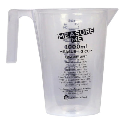 [DLW-GMC] Gro1 Measure Me 1 liter translucent plastic measuring cup with handle
