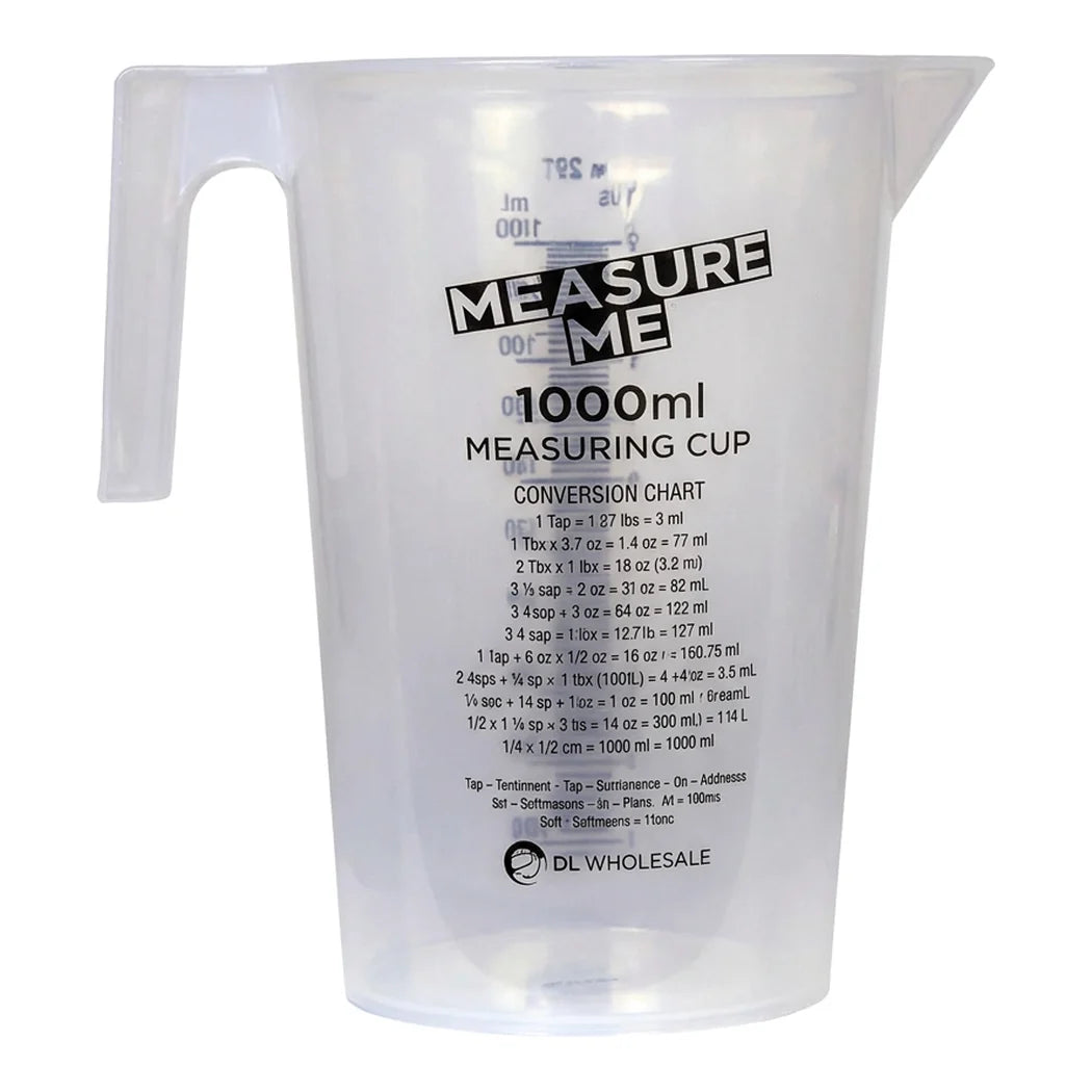 [DLW-GMC] Gro1 Measure Me 1000ml measuring cup with handle and printed chart