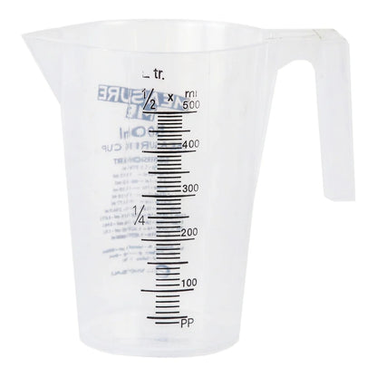 [DLW-GMC] Gro1 Measure Me 500ml translucent plastic measuring cup with handle