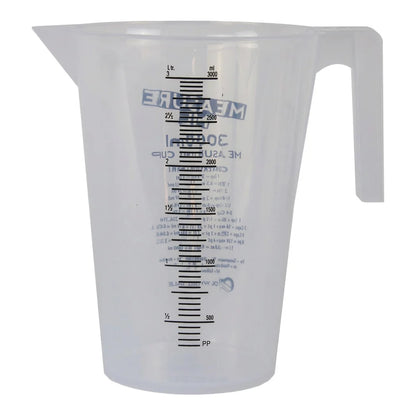 [DLW-GMC] Gro1 Measure Me 3000ml measuring cup with 50 ml graduations and liter scale
