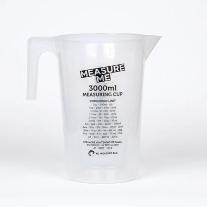 [DLW-GMC] Gro1 Measure Me 3000ml translucent plastic measuring cup with handle
