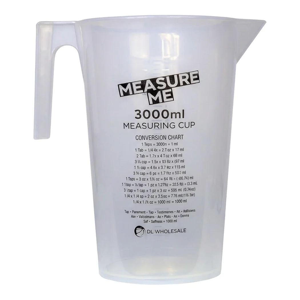 [DLW-GMC] Gro1 Measure Me 3000ml measuring cup with strengthened handle and spout