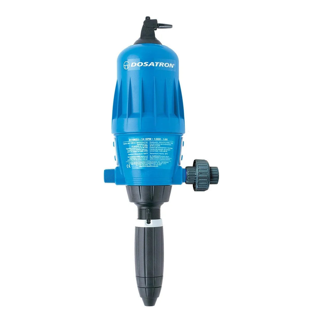 Dosatron D14MZ2 water powered doser, 14 GPM, injection ratio 1:500 to 1:50, 3/4 in