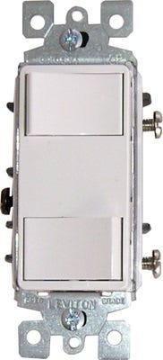 QuietCool Double Single Pole Switch & Plate