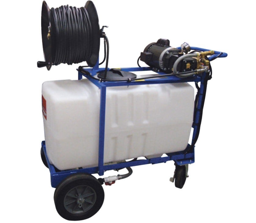 Dramm ColdFogger AR 50 gallon, 150' hose, Pneumatic wheels Main Image