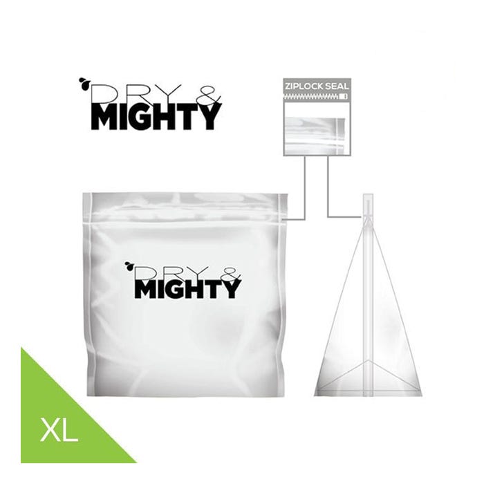 Dry & Mighty Bag X-Large (10 pack) Ziplock Seal Location
