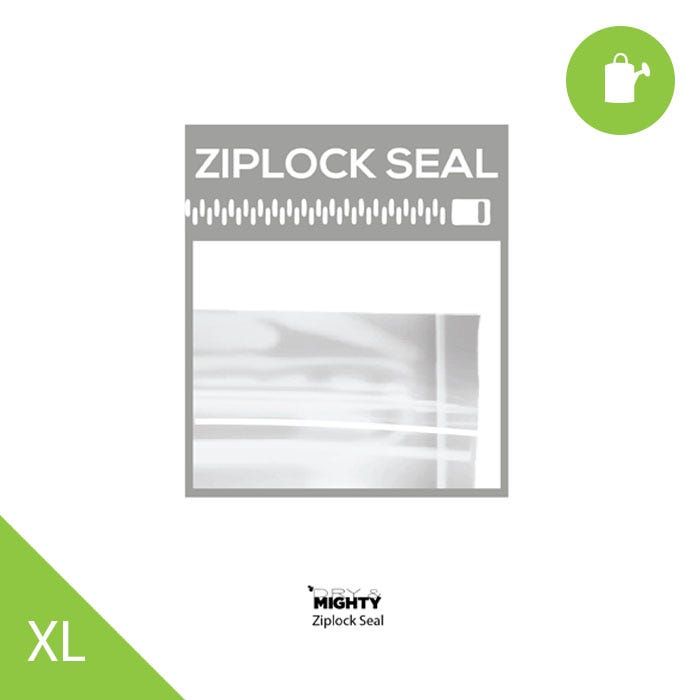 Dry & Mighty Bag X-Large (100 pack) - White Label / Unbranded Ziplock Seal